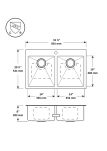 Evier sur plan modèle BEDT3120-A – spec – Belleza Plomberie